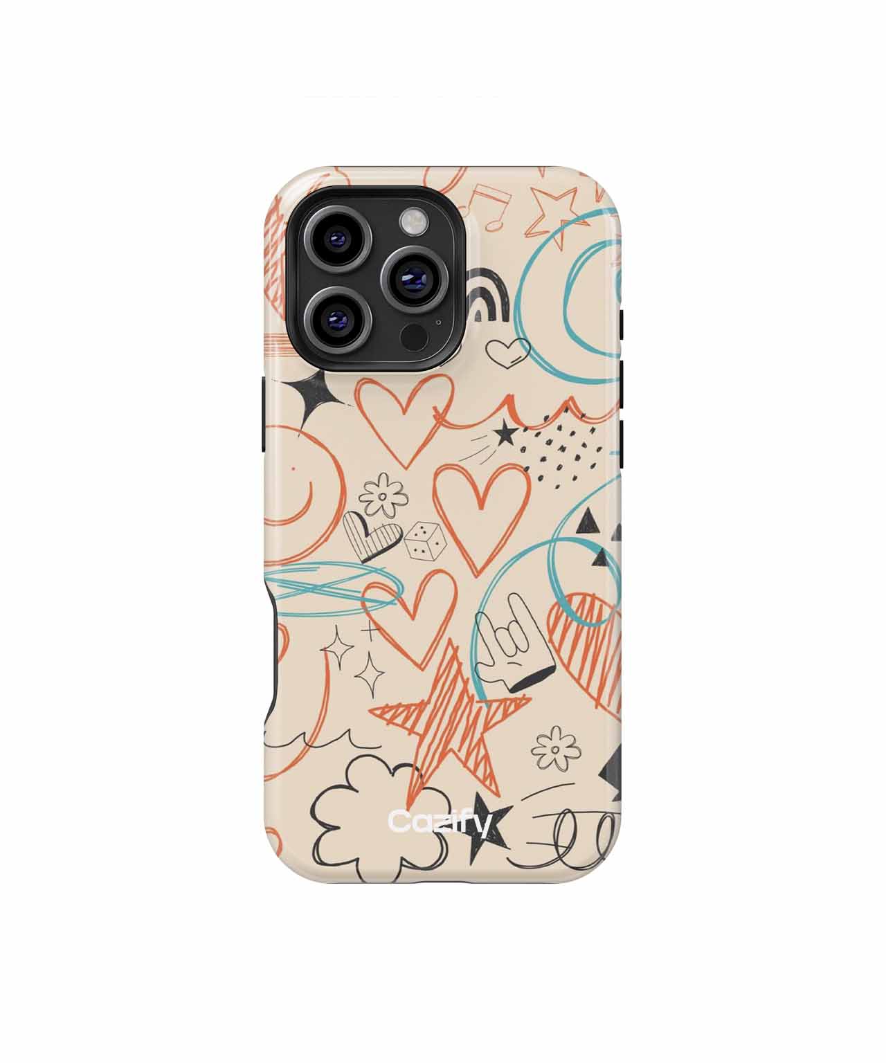 Whimsical Scribbles of Joyful Shapes iPhone case Case Cazify - Delivery Canada
