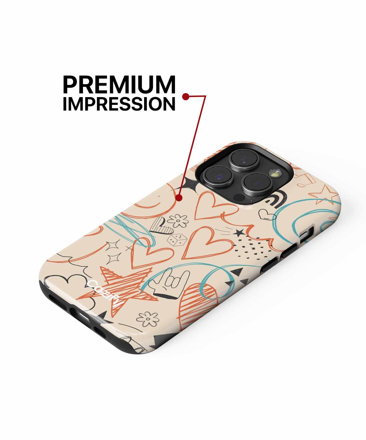 Whimsical Scribbles of Joyful Shapes iPhone case Case Cazify - Delivery Canada