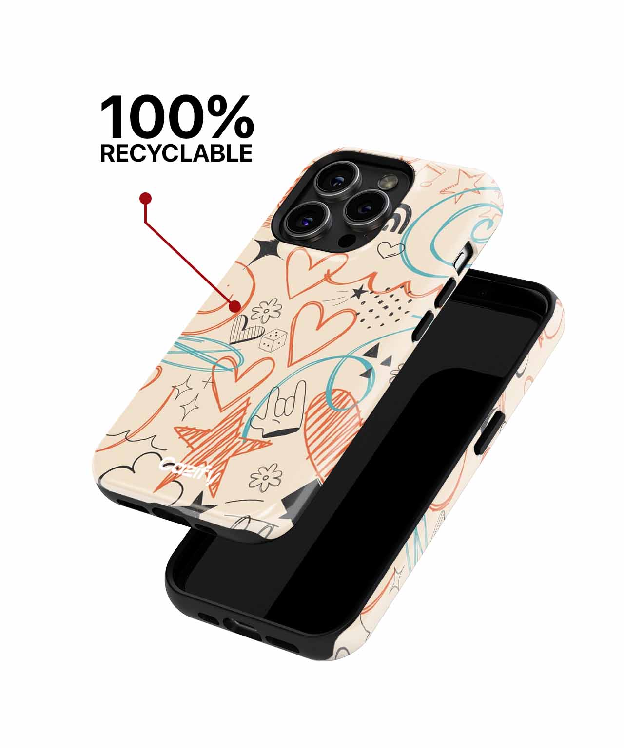 Whimsical Scribbles of Joyful Shapes iPhone case Case Cazify - Delivery Canada