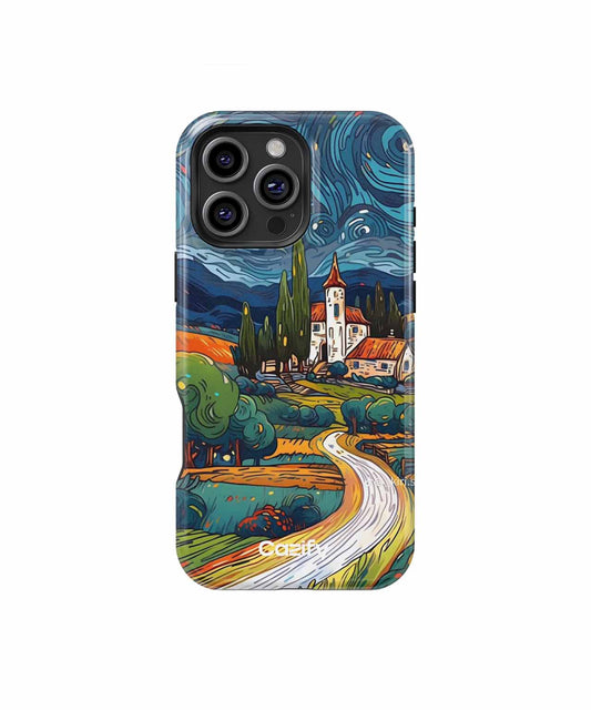 Whimsical Starry Night Country Scene iPhone case Case Cazify - Delivery Canada