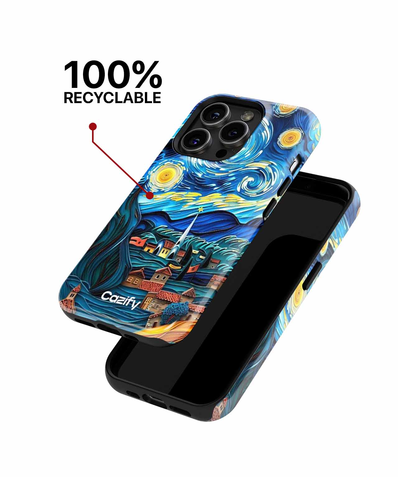 Whimsical Starry Night Dreamscape iPhone case Case Cazify - Delivery Canada