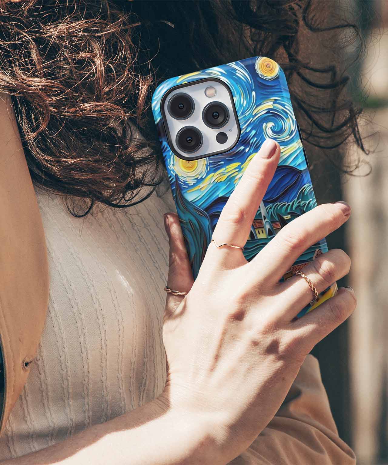 Whimsical Starry Night Dreamscape iPhone case Case Cazify - Delivery Canada