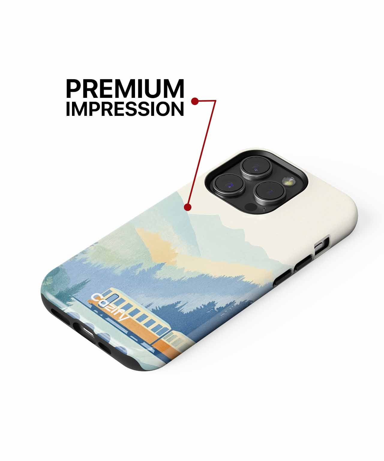 Whimsical Train Journey Through Mountains iPhone case Case Cazify - Delivery Canada