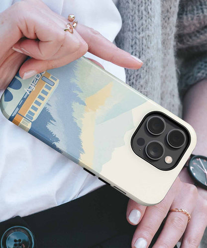 Whimsical Train Journey Through Mountains iPhone case Case Cazify - Delivery Canada