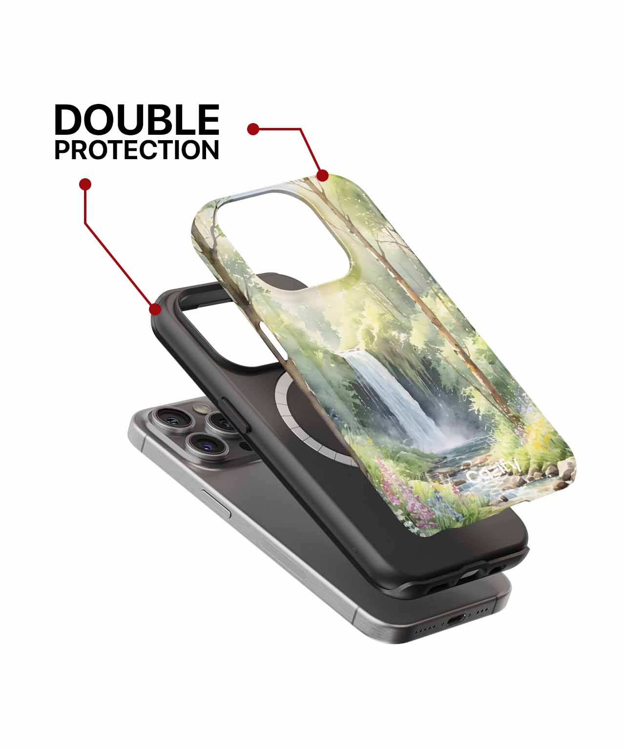 Whimsical Waterfall Adventure in Nature iPhone case Case Cazify - Delivery Canada