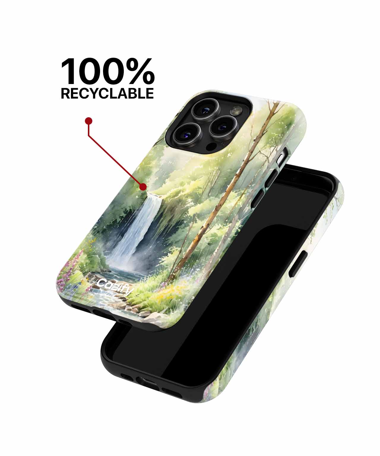 Whimsical Waterfall Adventure in Nature iPhone case Case Cazify - Delivery Canada