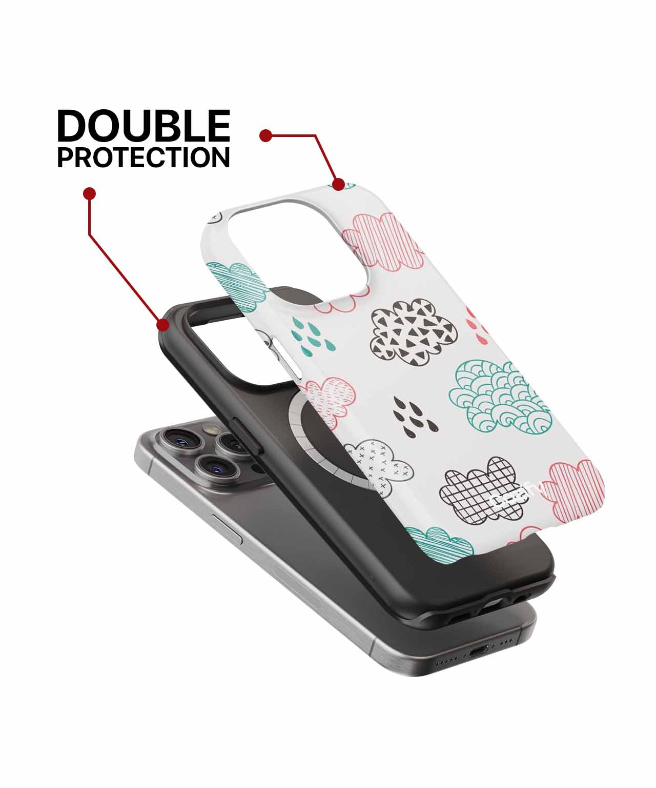 Whimsical Weather Patterns of Fun iPhone case Case Cazify - Delivery Canada