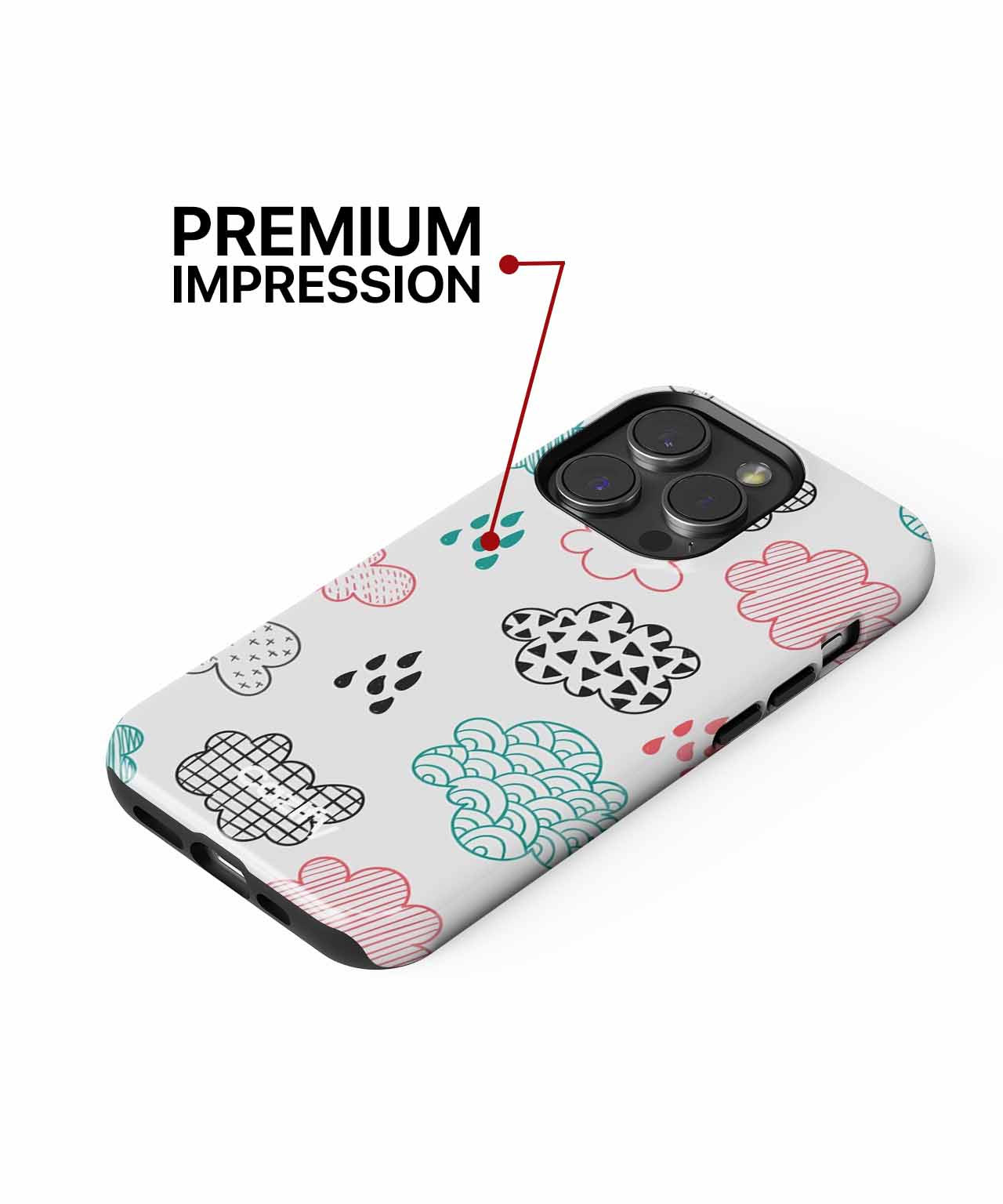 Whimsical Weather Patterns of Fun iPhone case Case Cazify - Delivery Canada