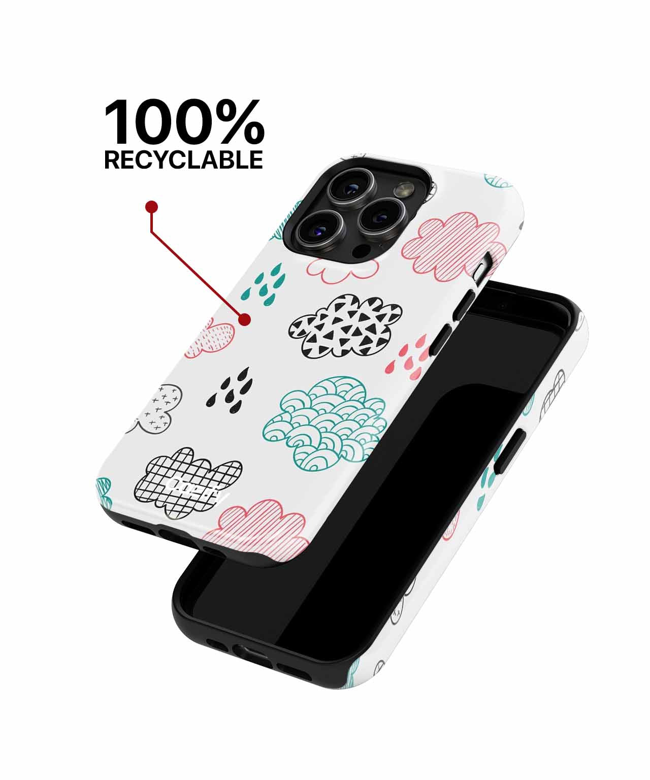 Whimsical Weather Patterns of Fun iPhone case Case Cazify - Delivery Canada