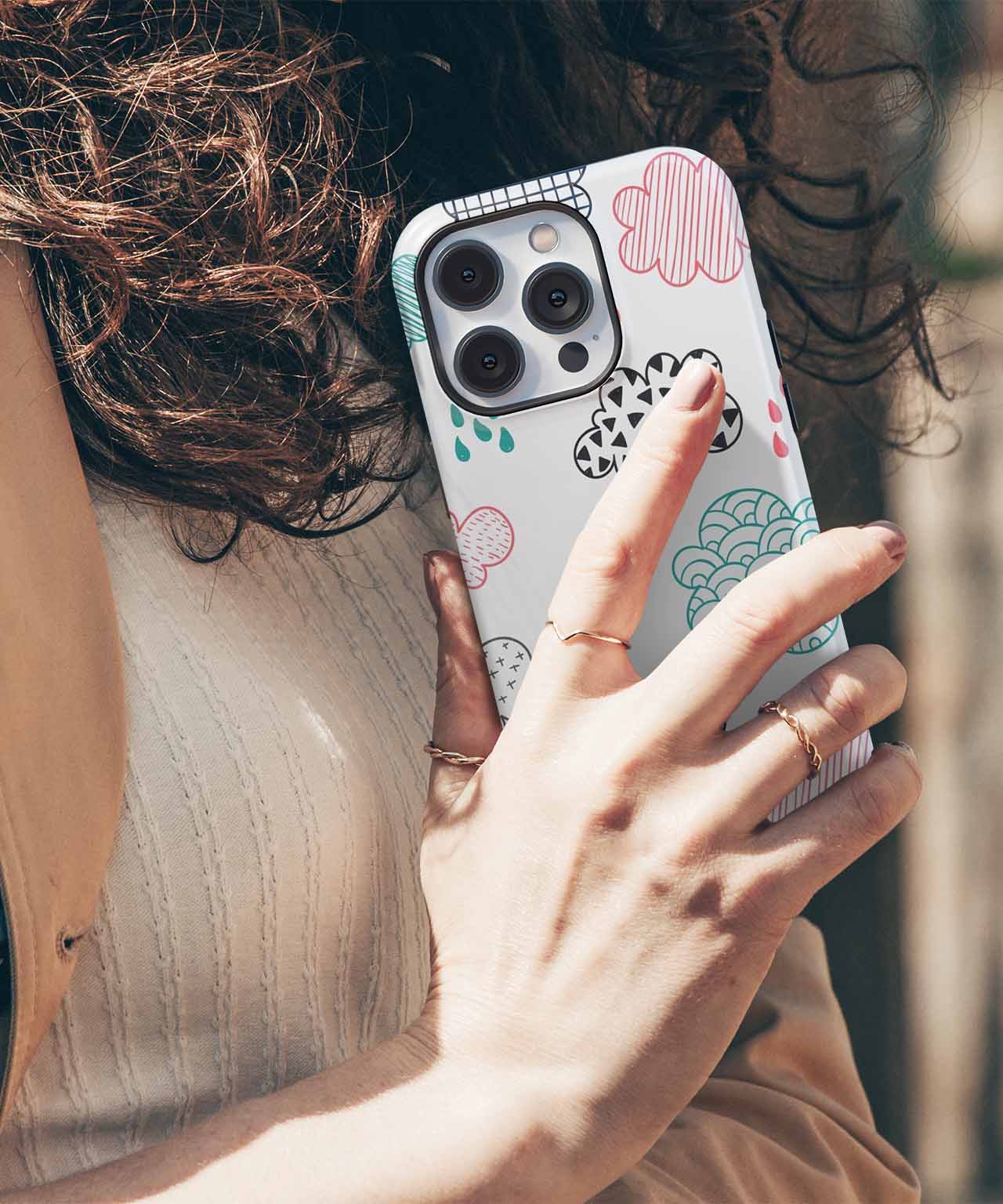 Whimsical Weather Patterns of Fun iPhone case Case Cazify - Delivery Canada
