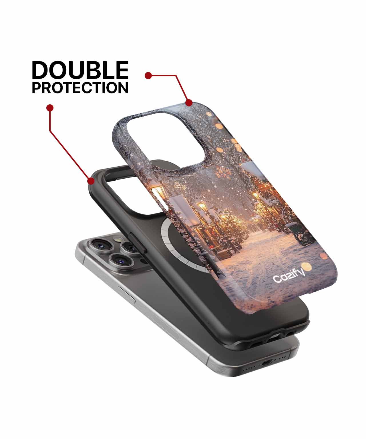Whimsical Winter Wonderland with Glowing Lights iPhone case Case Cazify - Delivery Canada