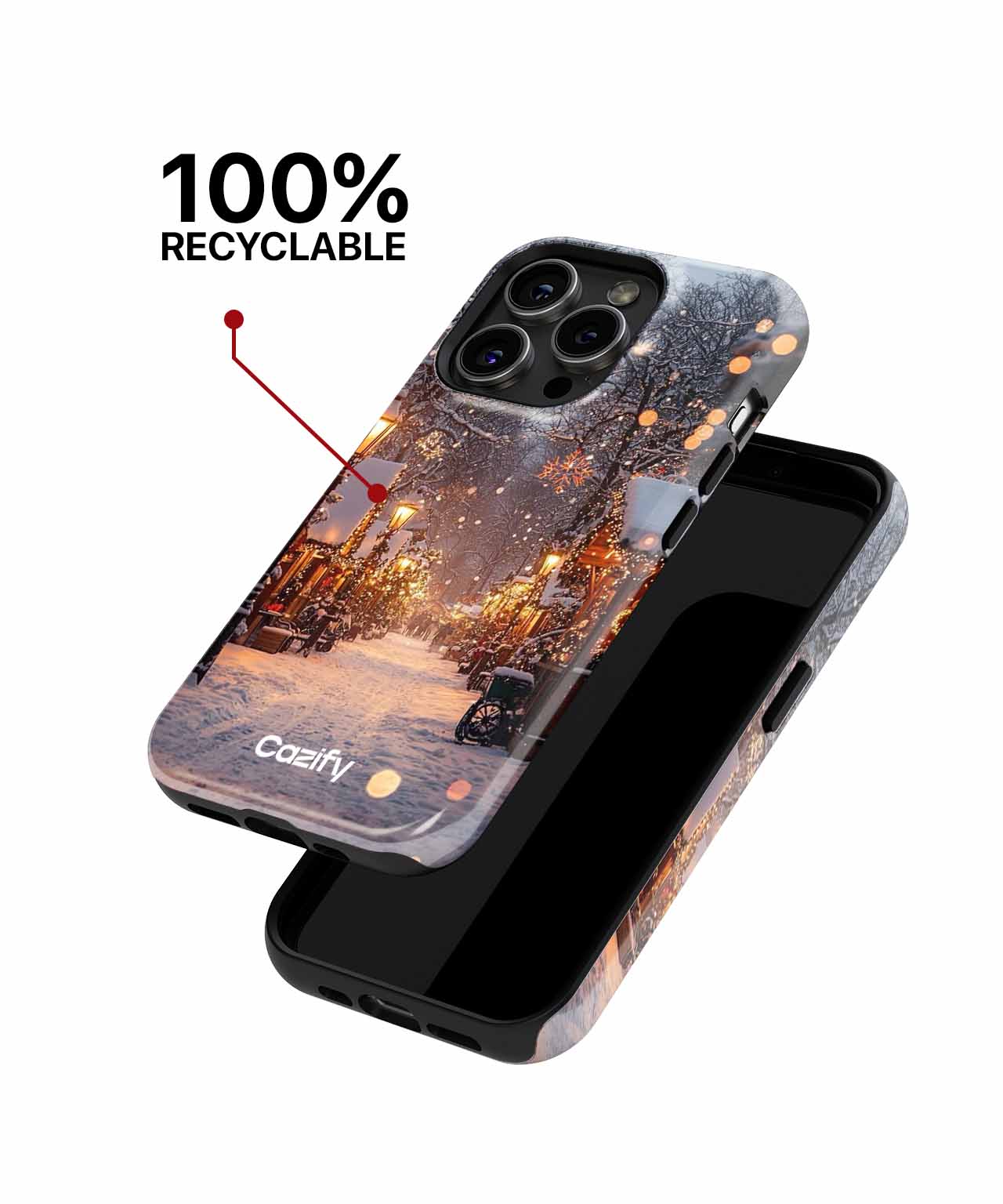 Whimsical Winter Wonderland with Glowing Lights iPhone case Case Cazify - Delivery Canada