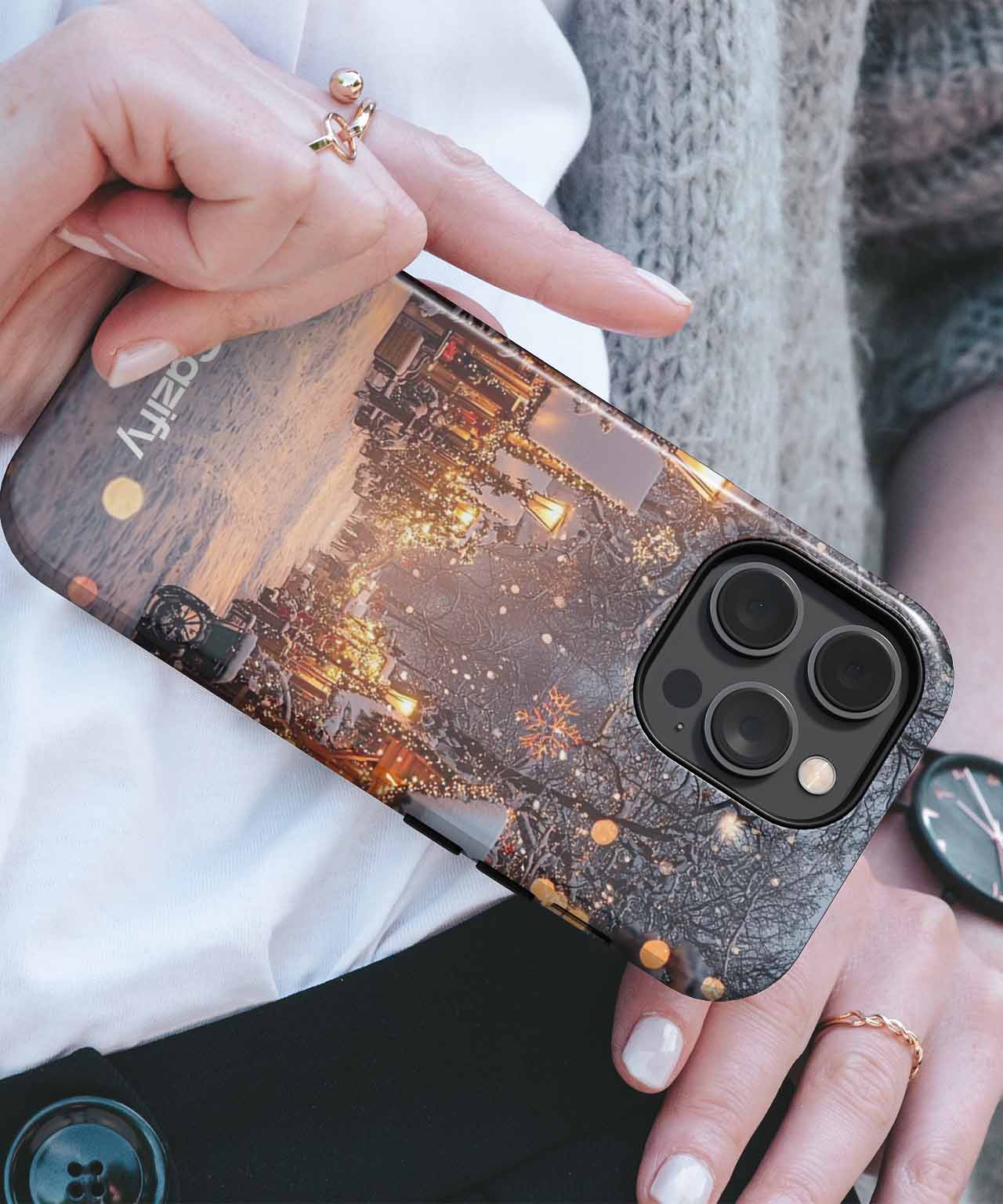 Whimsical Winter Wonderland with Glowing Lights iPhone case Case Cazify - Delivery Canada