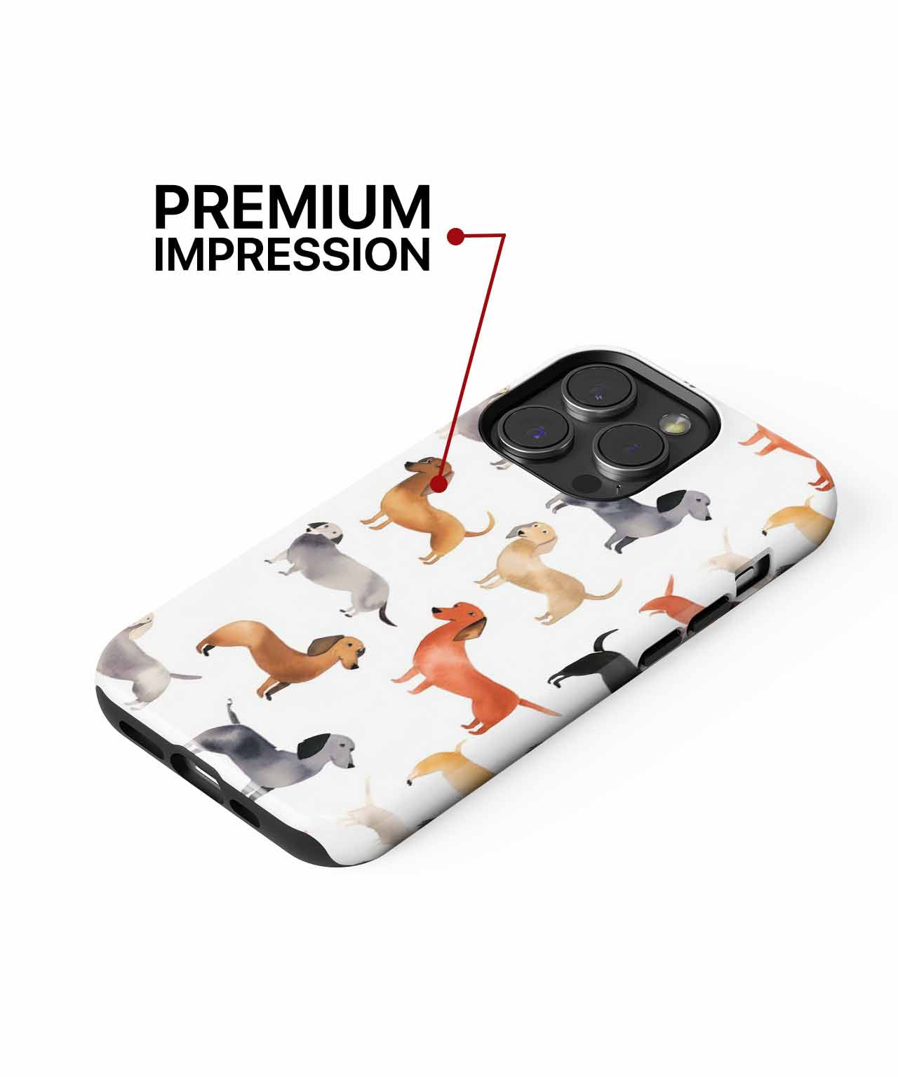 Wiggly Dachshunds in a Playful Parade iPhone case Case Cazify - Delivery Canada