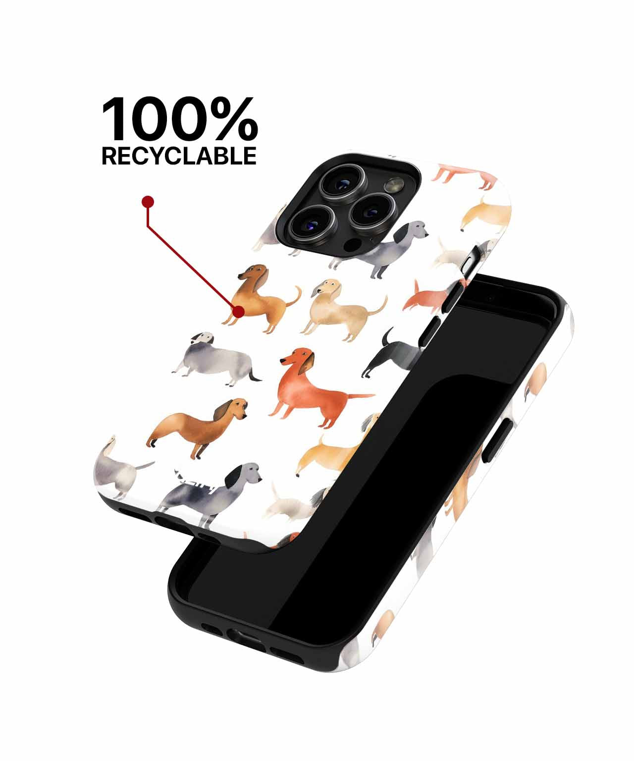 Wiggly Dachshunds in a Playful Parade iPhone case Case Cazify - Delivery Canada