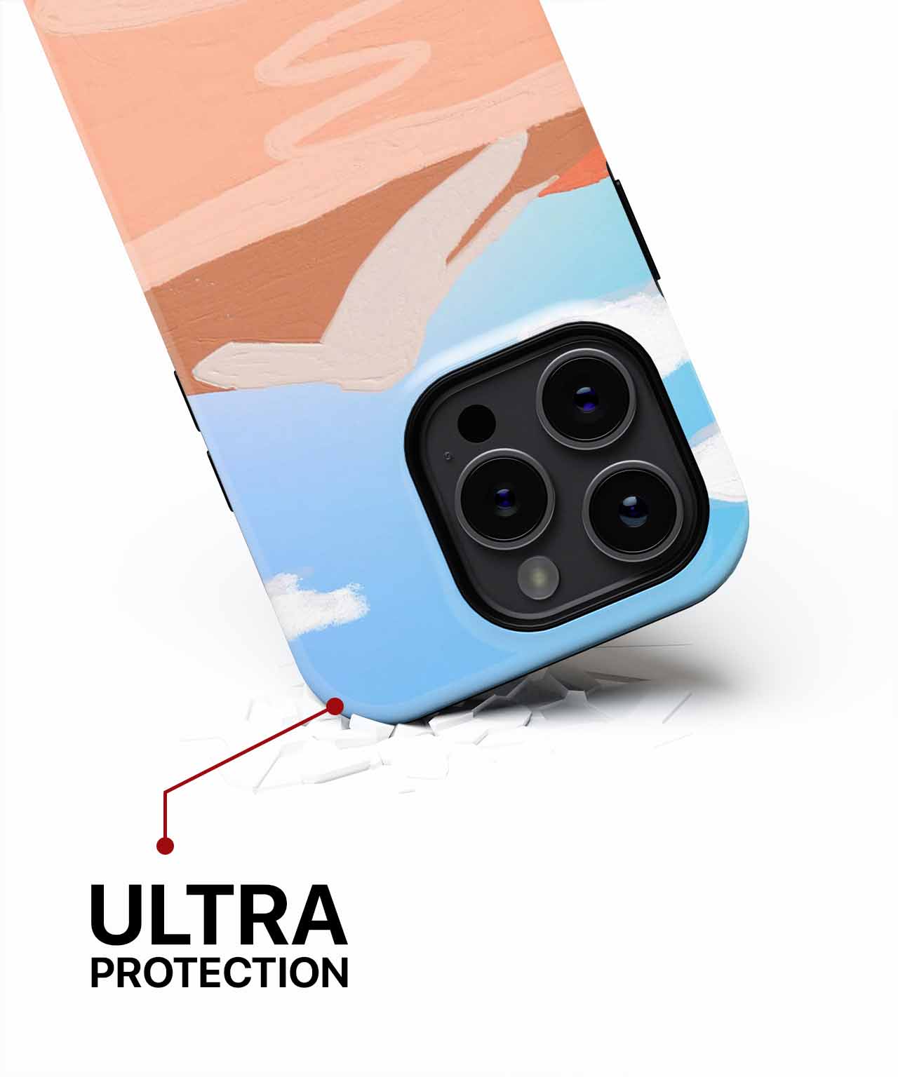 Cazify Canada - Colorful abstract design iPhone case with reinforced corners and camera cutout for Ultra Protection.