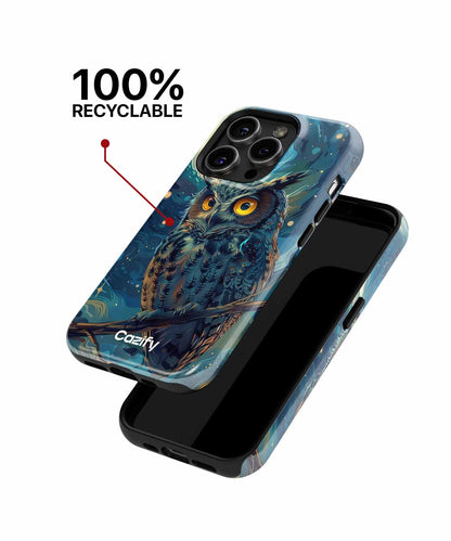 Wise Night Owl Watching Stars iPhone case Case Cazify - Delivery Canada