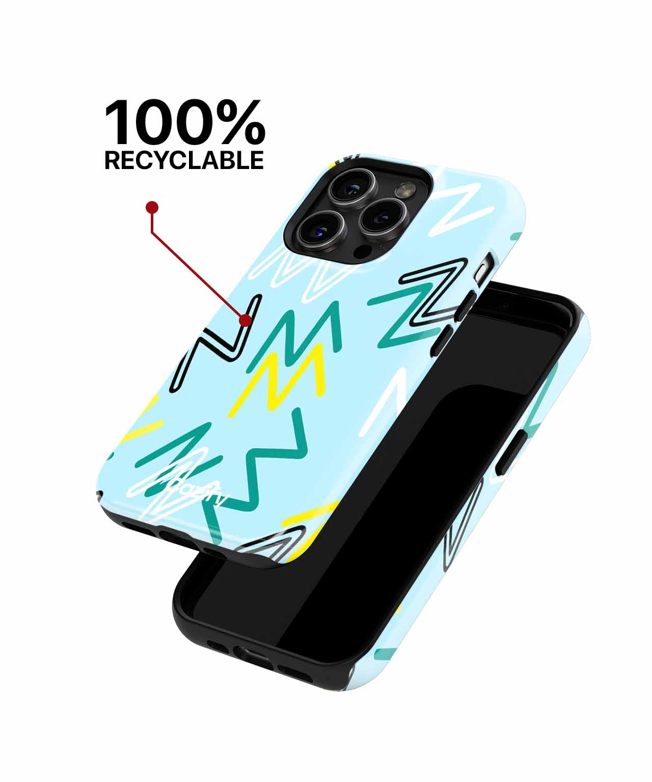 Zany Zigzag Dance Party Background iPhone case Case Cazify - Delivery Canada