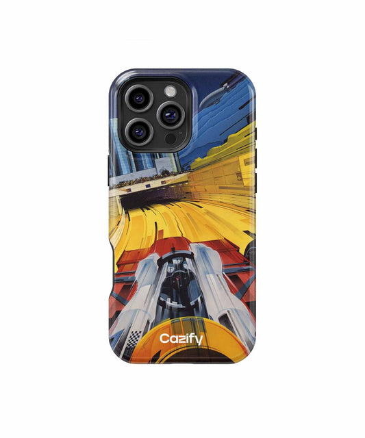 Zooming Through the Cityscape Adventure iPhone case Case Cazify - Delivery Canada